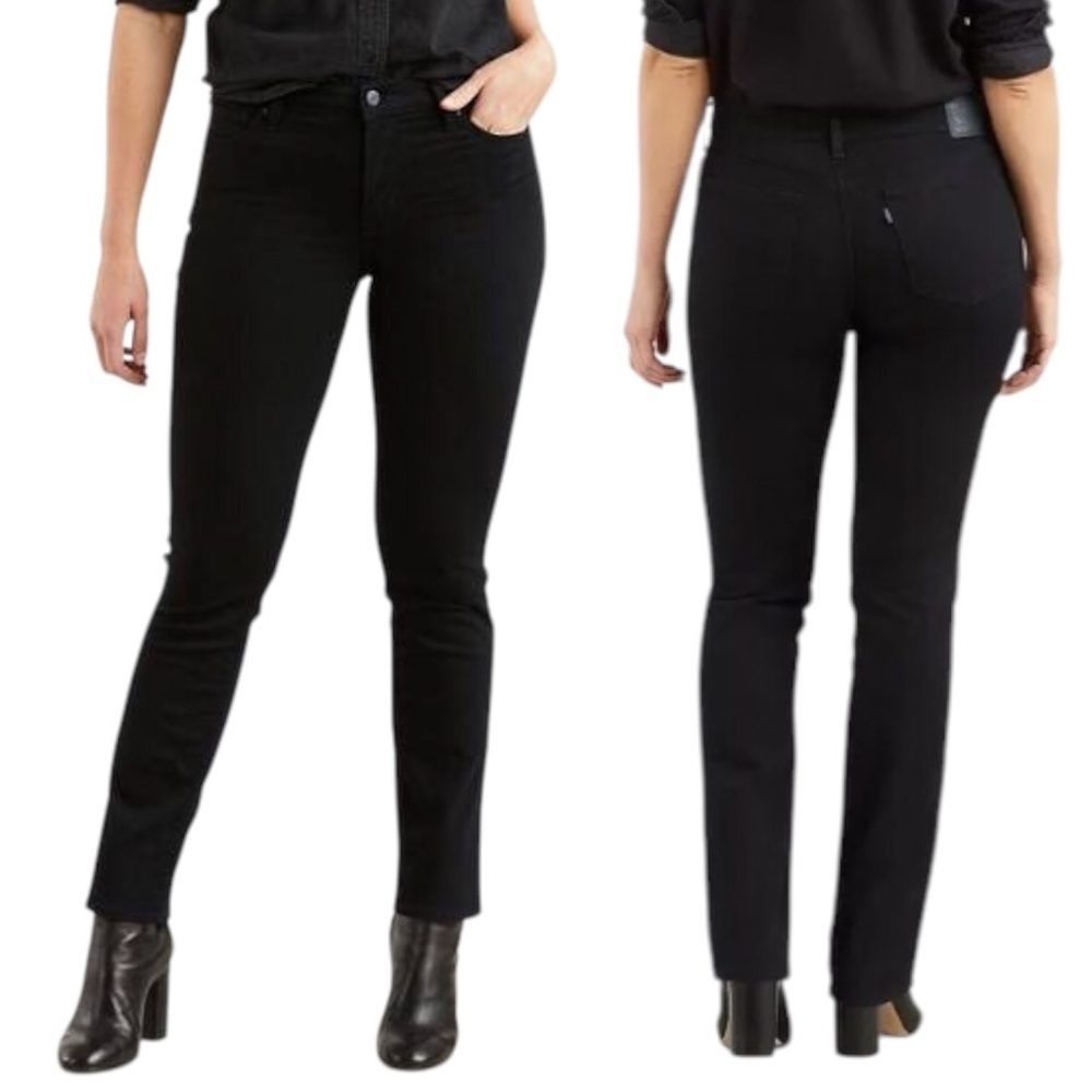 Levi’s 712 Slim Denim Jeans Soft Black Size 28